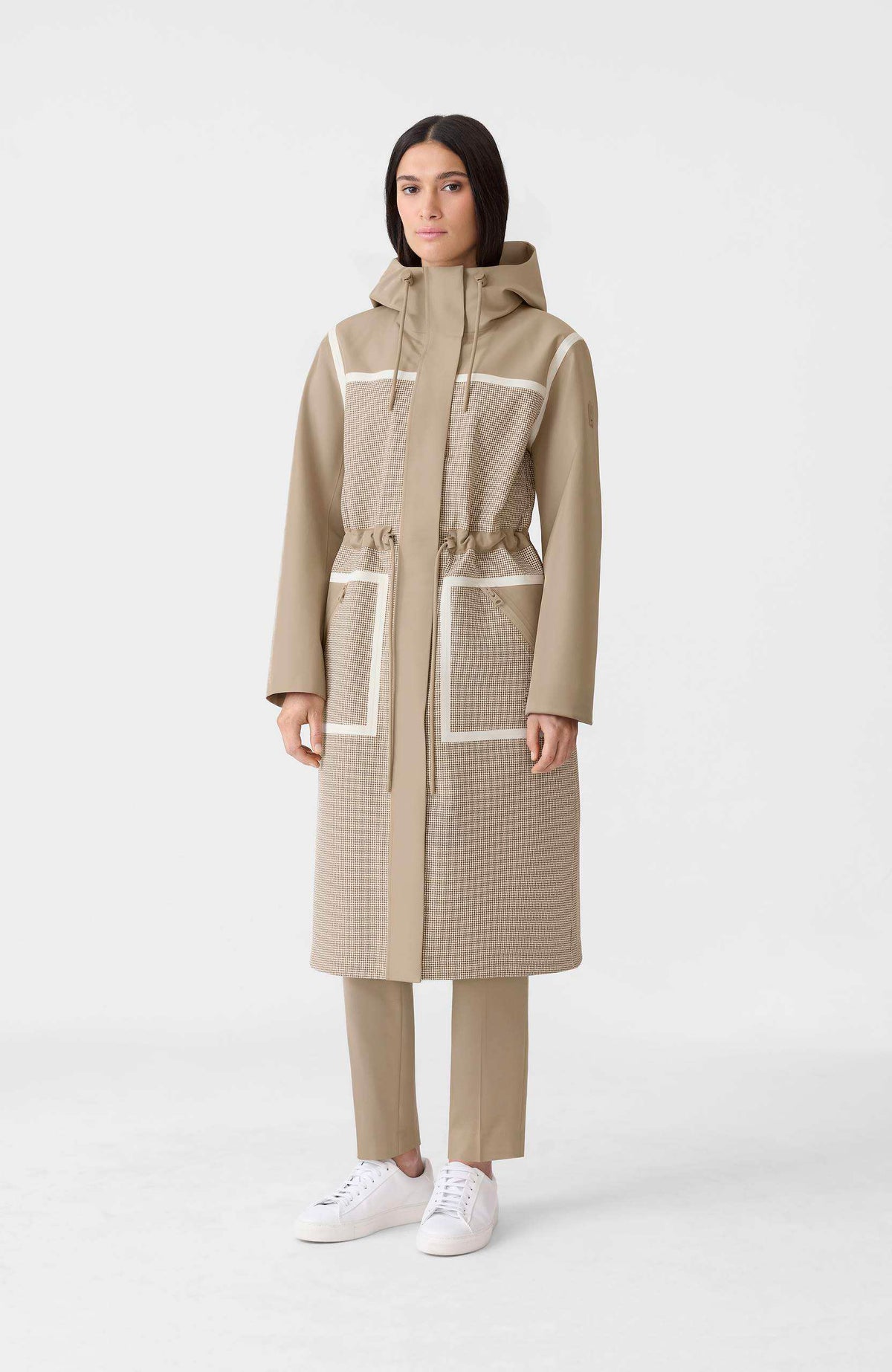 Light Camel-Cream Ladies Rainwear Coat
