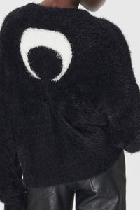 Pull ras du cou en maille - Black