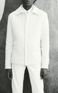 Ivory / Veste Skye Paddock en cachemire et lin - Ivory