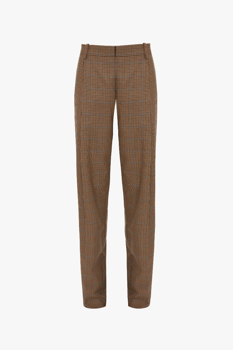 Asymmetric Chino Trouser - Tobacco/Multi