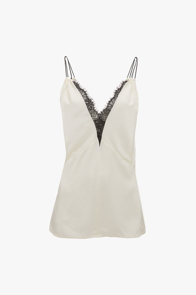 Lace Detail Cami Top - Ivory