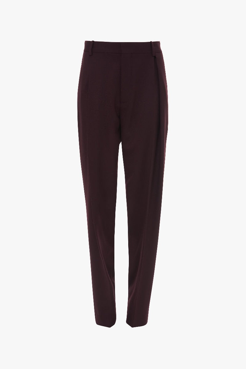 Asymmetric Chino Trouser - Deep Mahogany