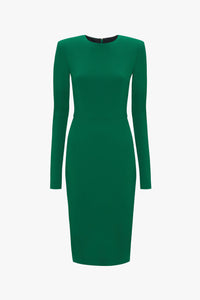 Long Sleeve Claude Midi Dress - Viridian