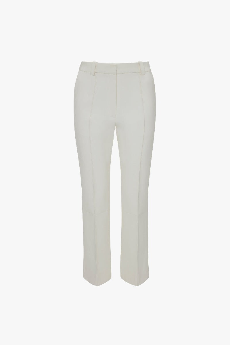 Cropped Kick Trouser - Ivory