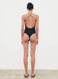 V-Neck Bodysuit - Black