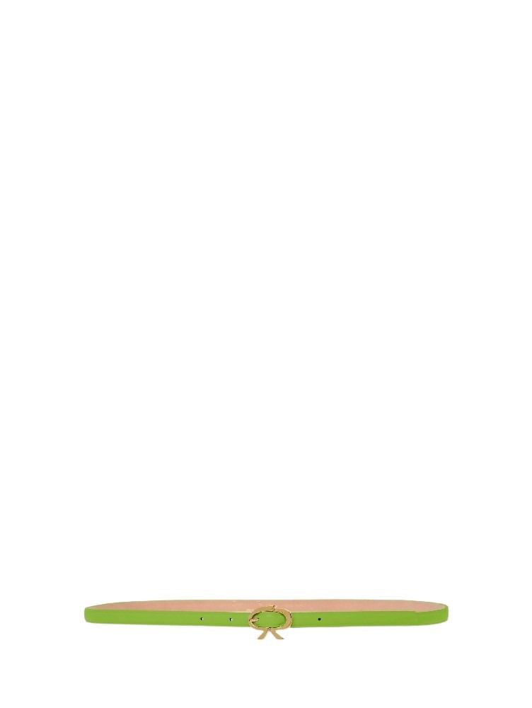 Ceinture Ribbon en cuir lisse - Vert