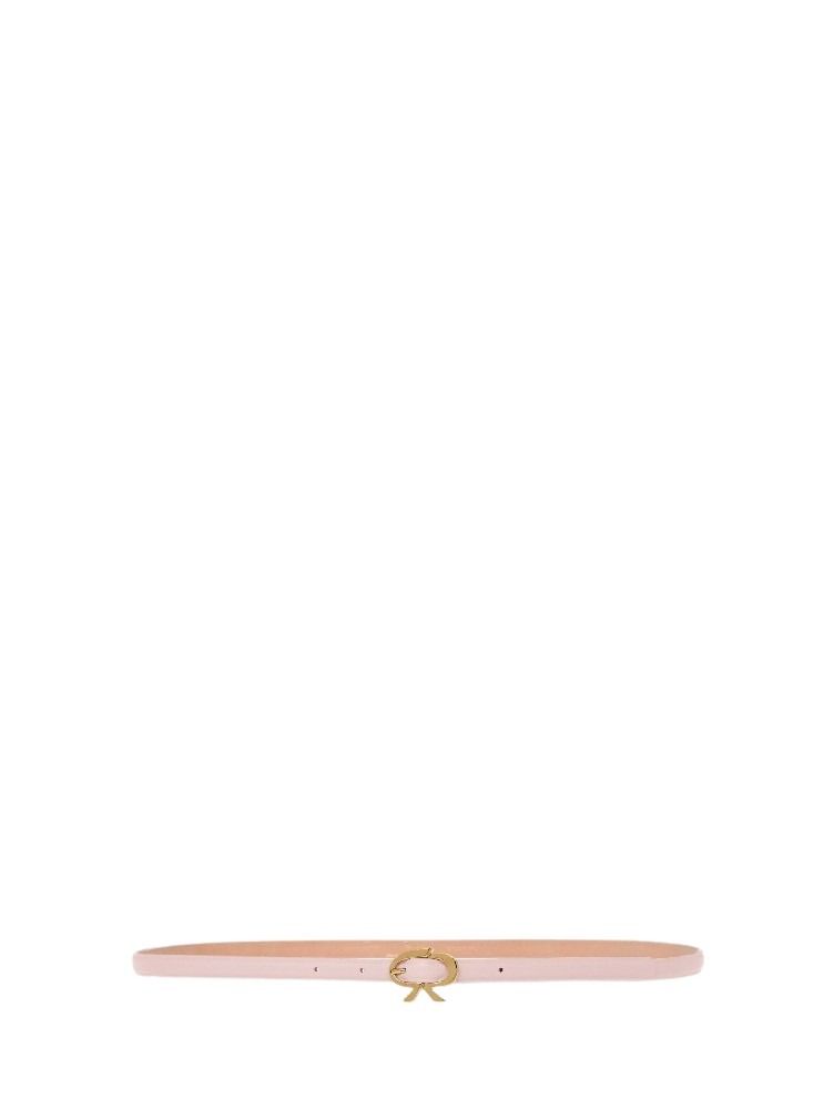 Ceinture Ribbon en cuir lisse - Rose
