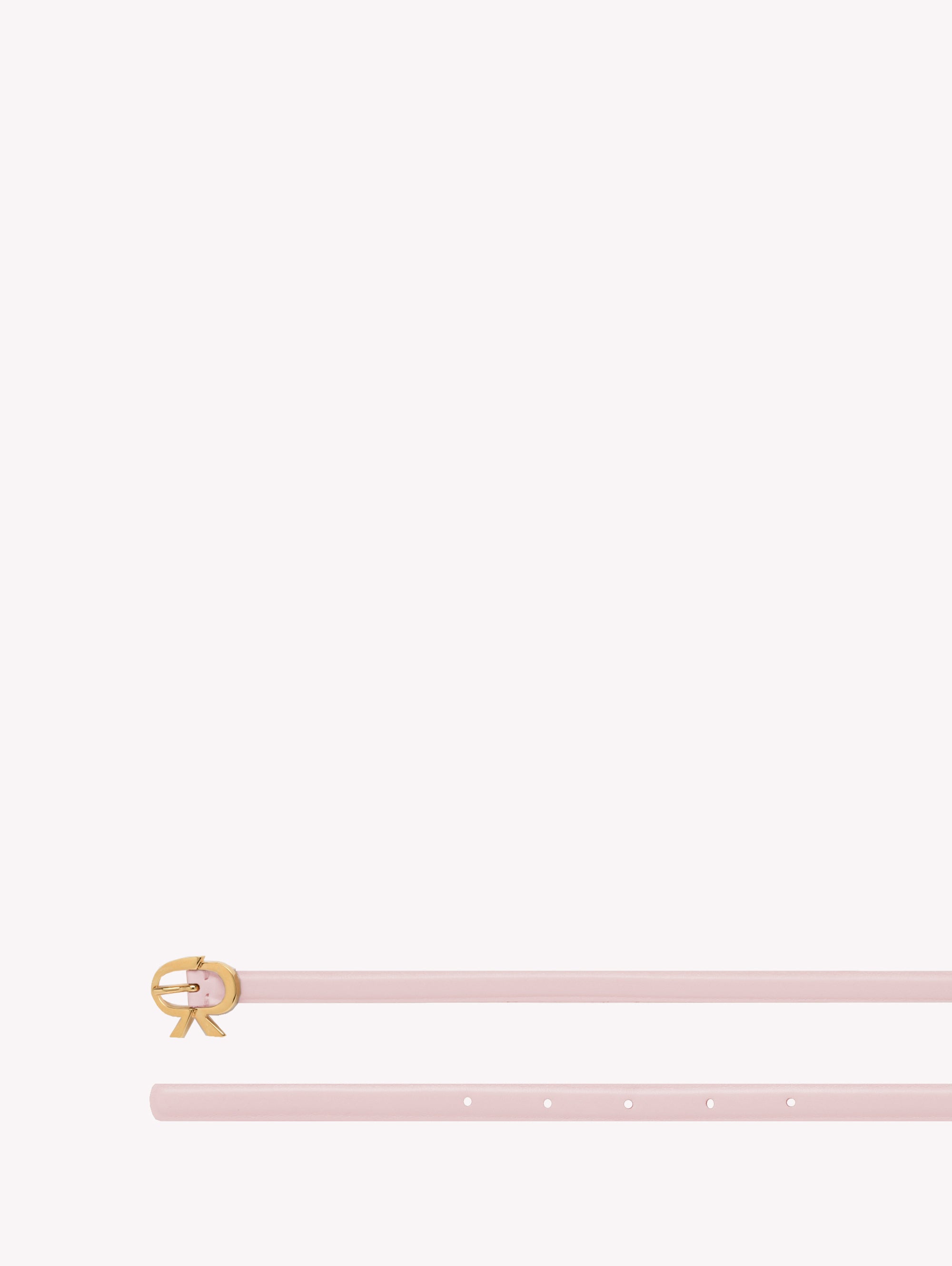 Ceinture Ribbon en cuir lisse - Rose