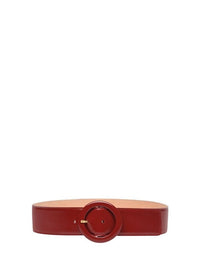 Ceinture Portofino en cuir lisse - Rouge