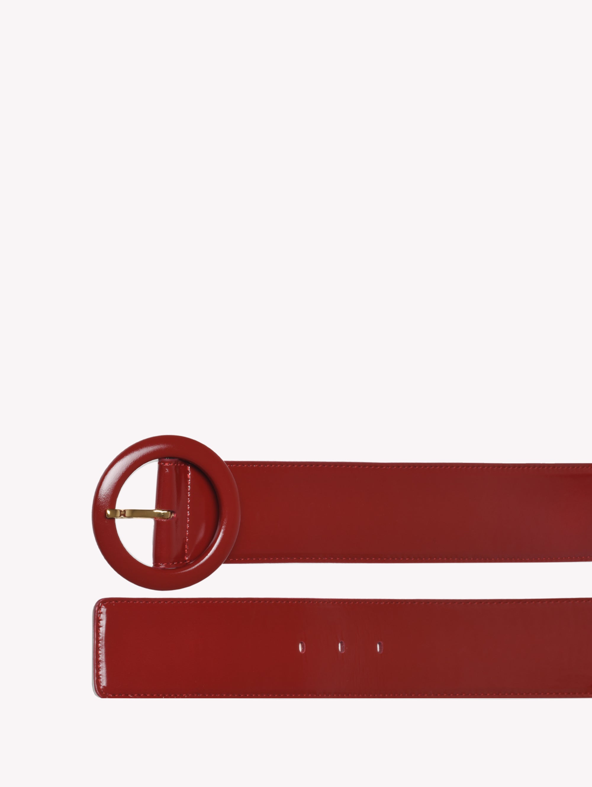 Ceinture Portofino en cuir lisse - Rouge