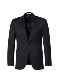 Blazer large en serge de laine - Noir