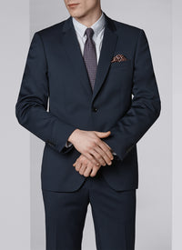 Veste de costume en laine - Bleu Marine