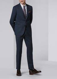 Veste de costume en laine - Bleu Marine