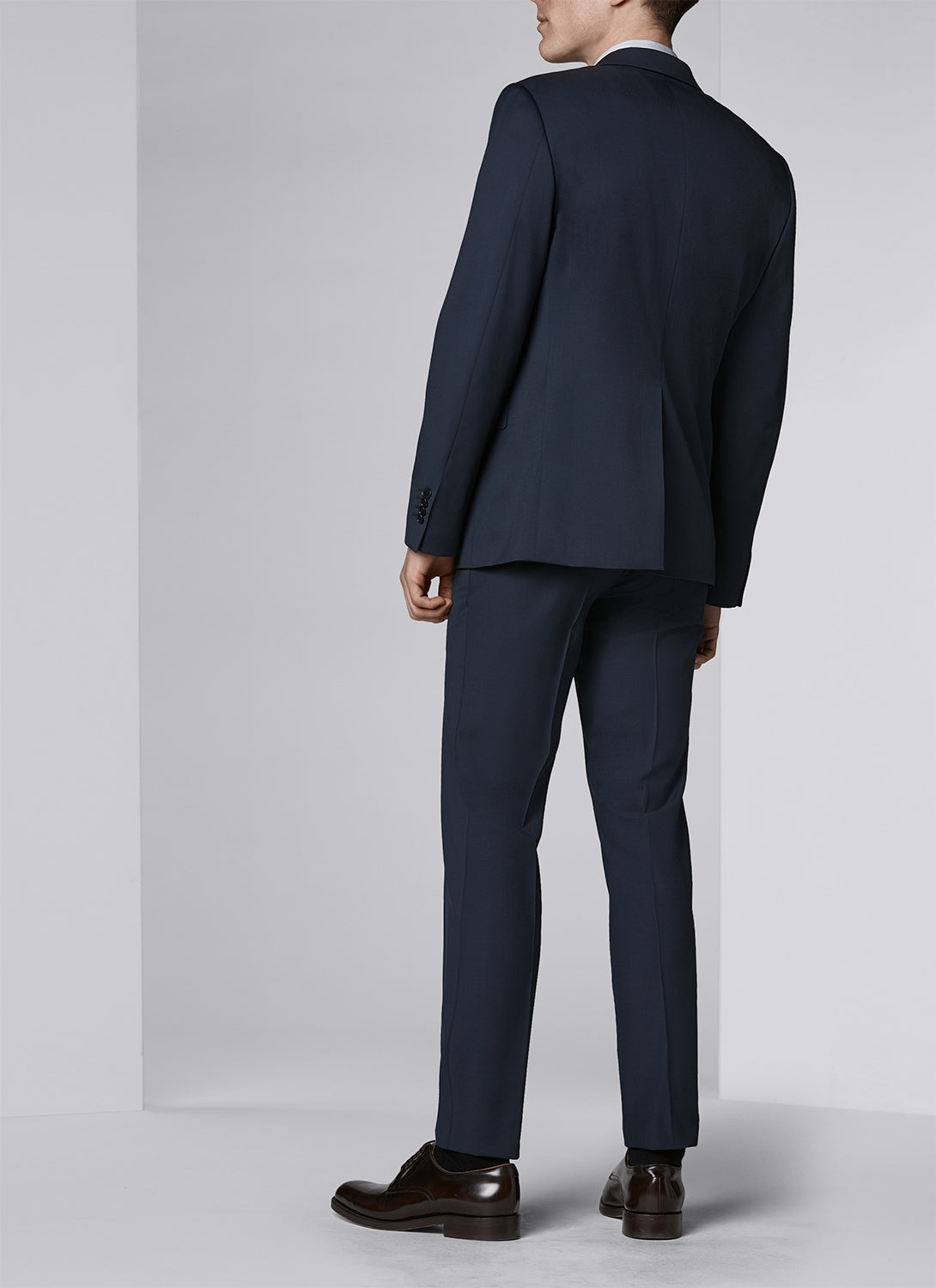 Veste de costume en laine - Bleu Marine