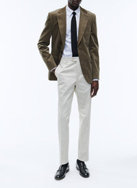 Veste doublée coupe ajustée en velours - Bronze