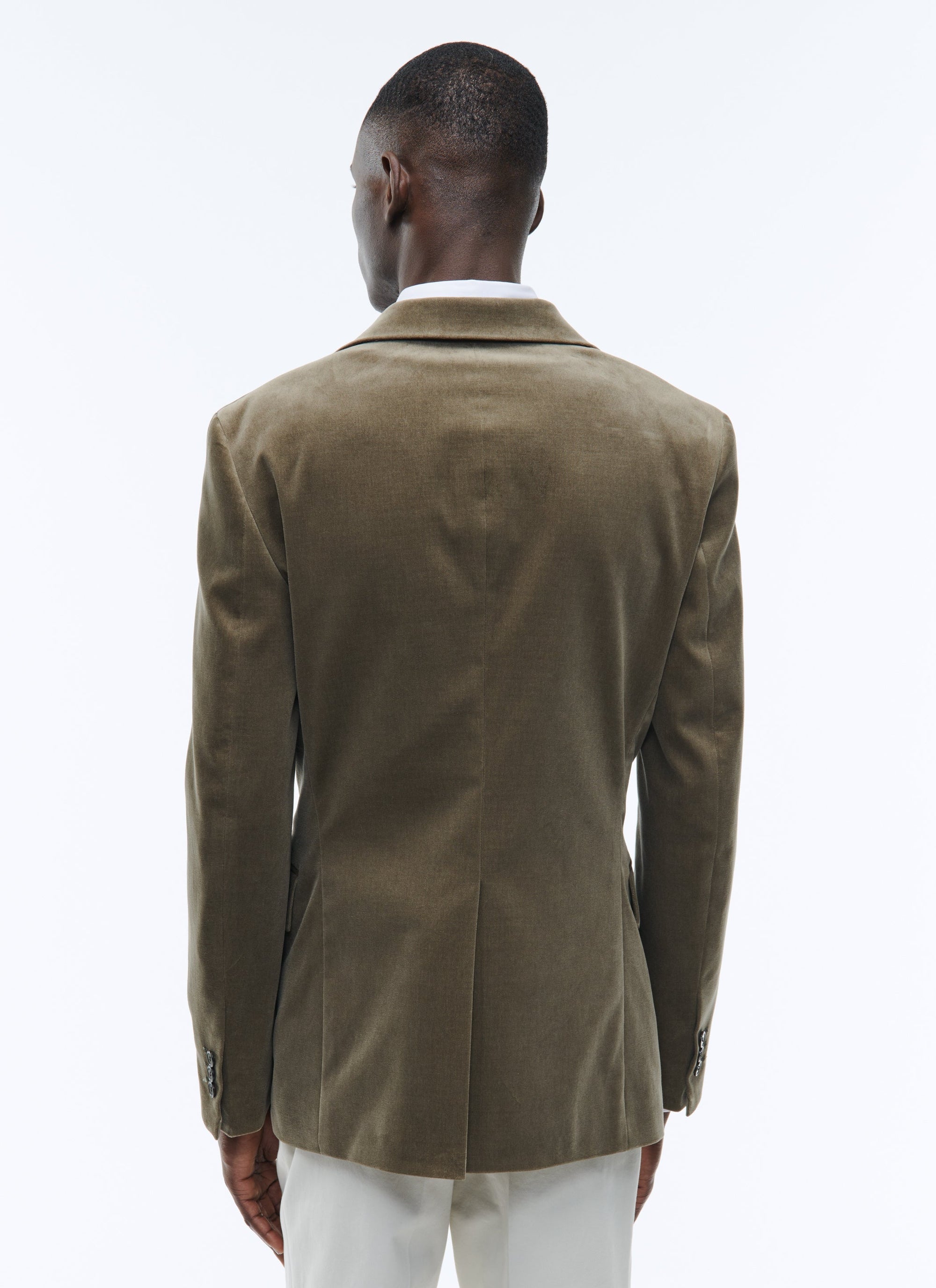 Veste doublée coupe ajustée en velours - Bronze