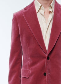 Veste doublée coupe ajustée en laine - Betterave