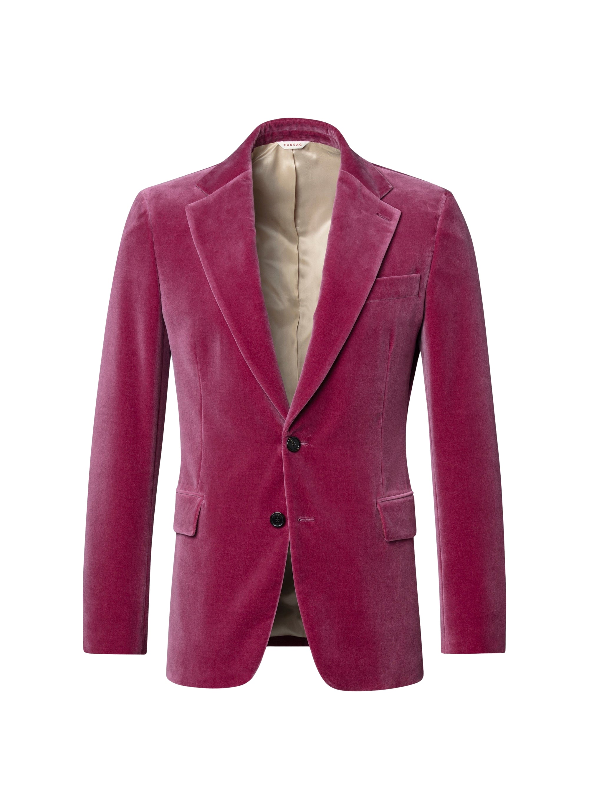 Veste doublée coupe ajustée en laine - Betterave