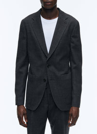 Veste en natté de laine - Gris anthracite