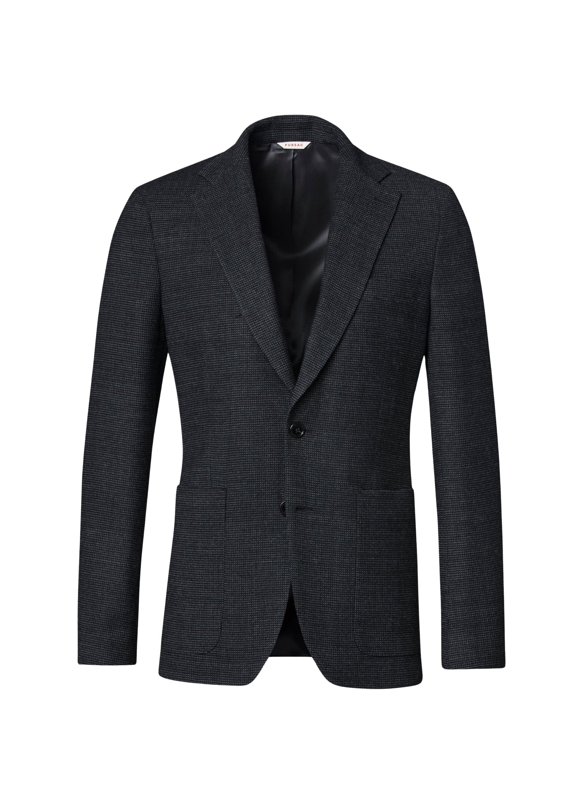 Veste en natté de laine - Gris anthracite