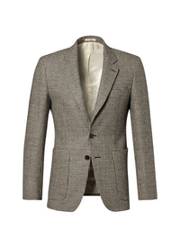Straight buttoned suit jacket in wool - Black & White