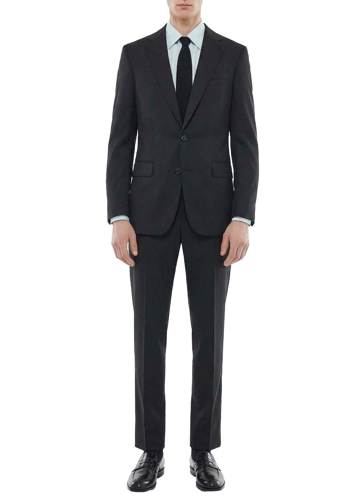 Veste de costume en serge de laine - Noir