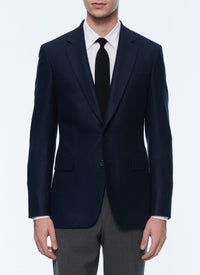 Veste de costume ajustée et boutonnée en cachemire - Carbone