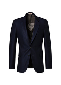 Veste de costume ajustée et boutonnée en cachemire - Carbone