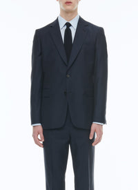 Veste de costume en serge de laine - Bleu Marine