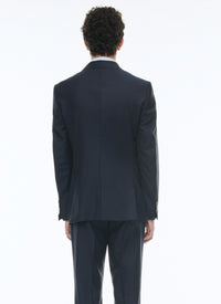 Veste de costume en serge de laine - Bleu Marine