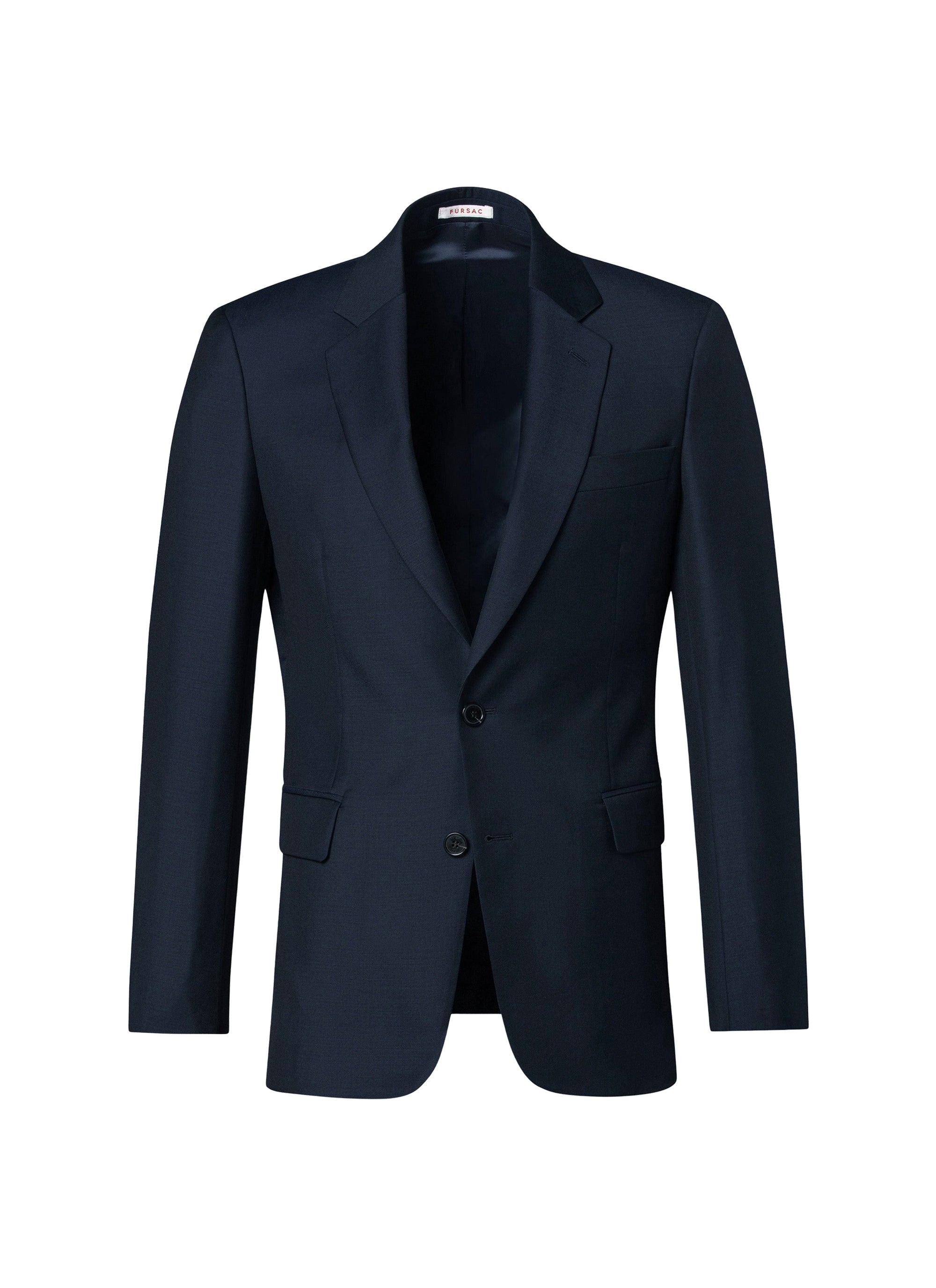 Veste de costume en serge de laine - Bleu Marine