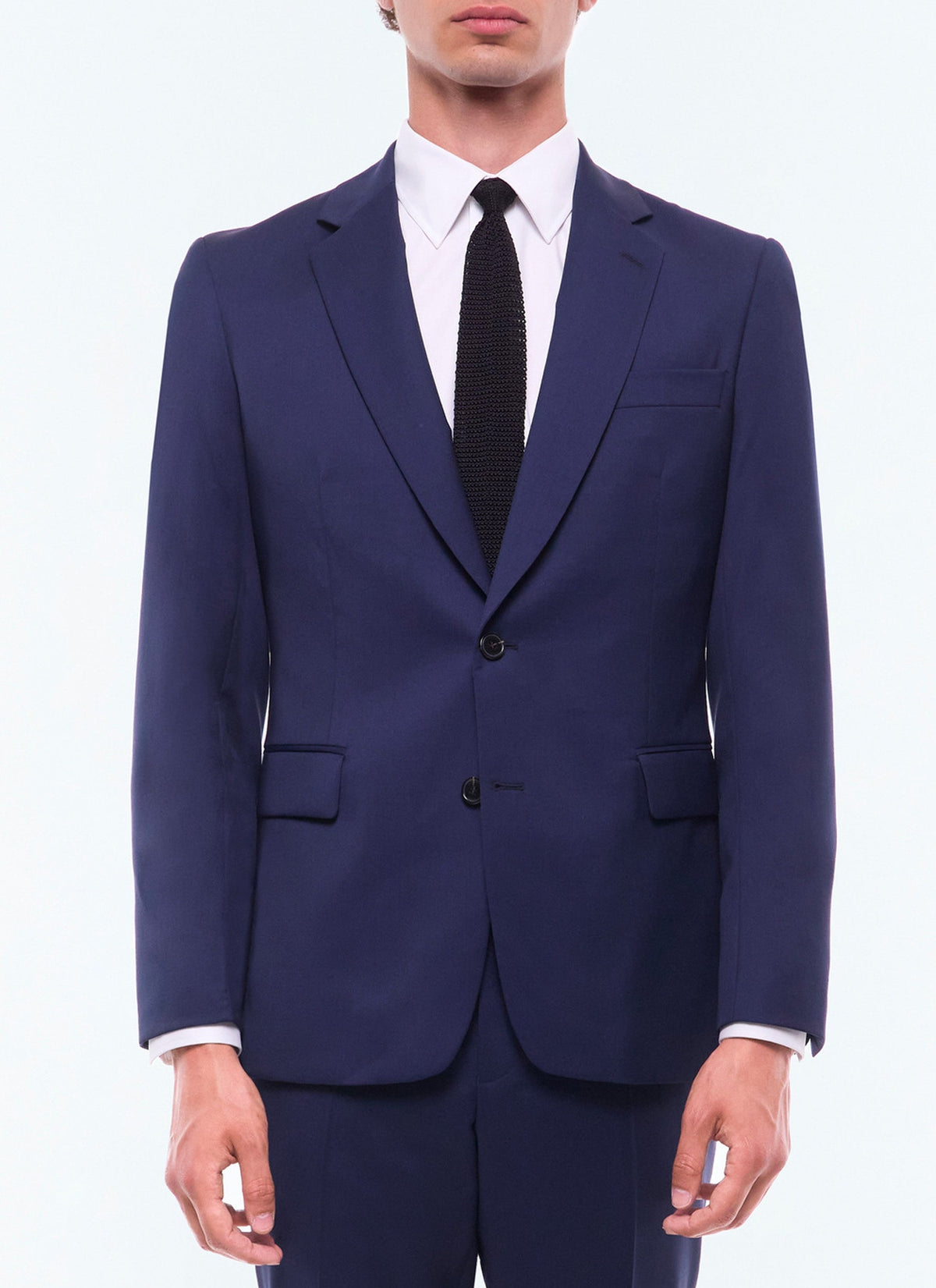 Veste de costume en serge de laine - Carbone