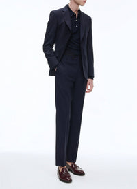 Buttoned wool suit jacket - Carbon