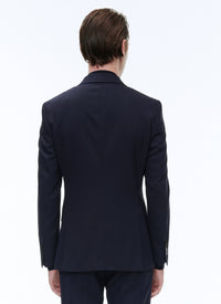 Buttoned wool suit jacket - Carbon