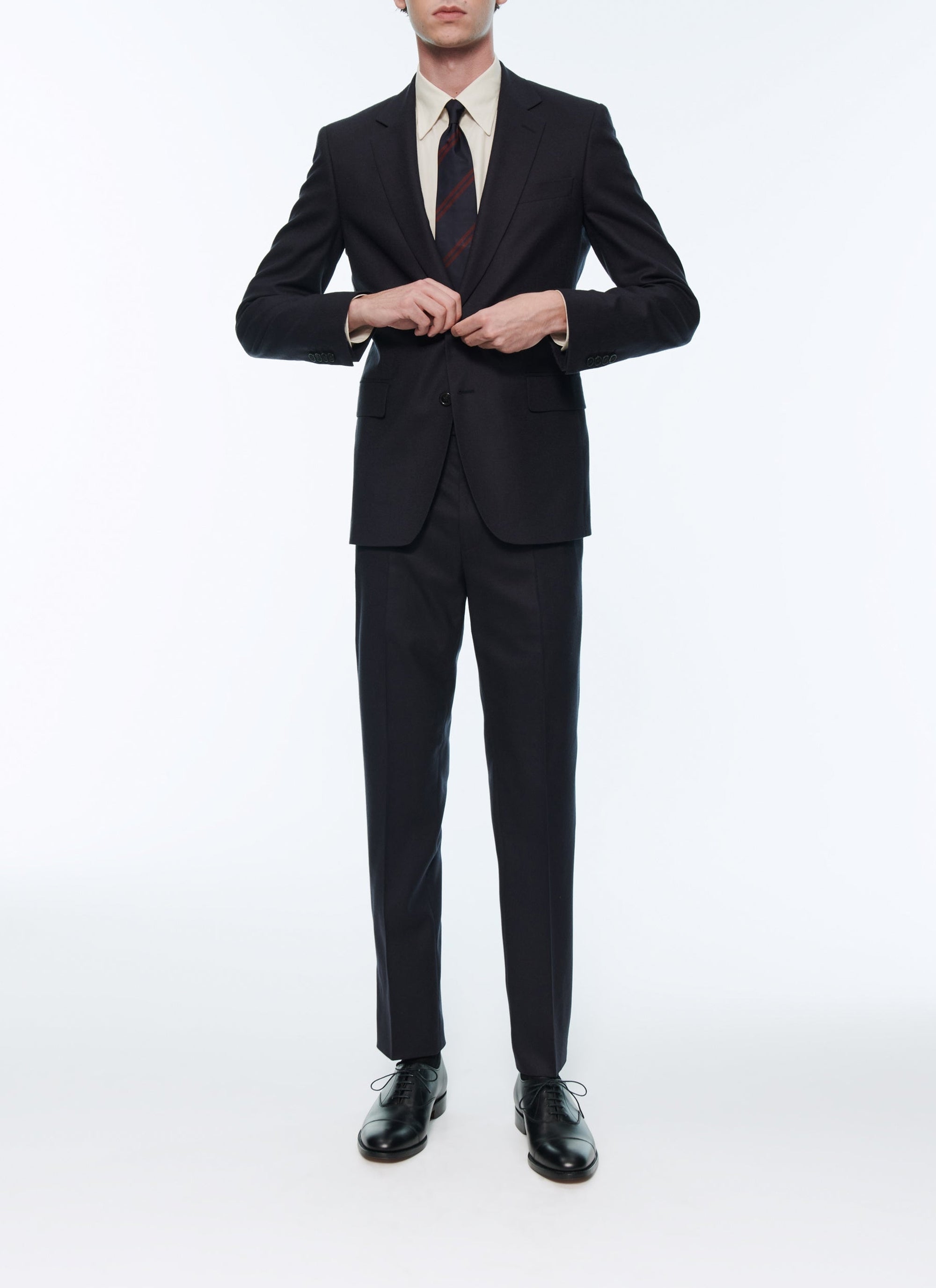 Wool flannel jacket - Navy blue