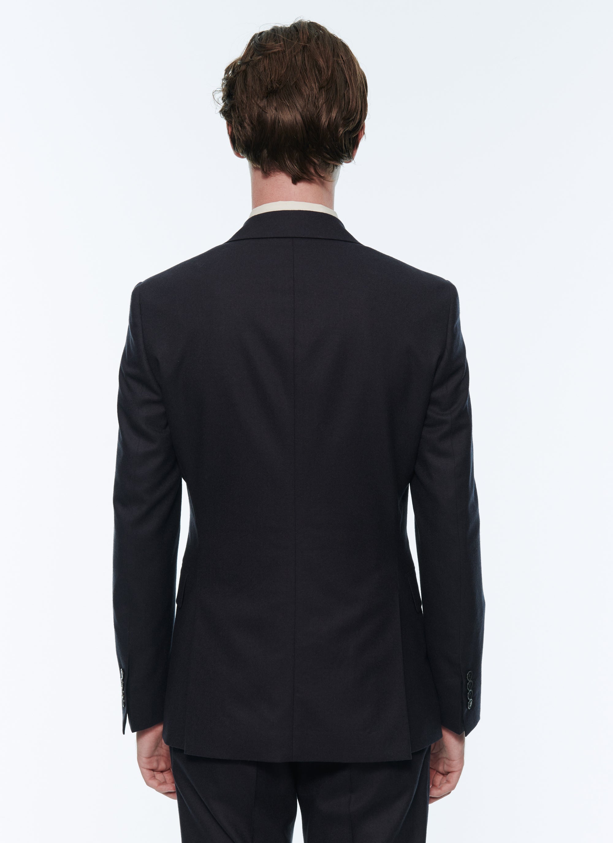 Wool flannel jacket - Navy blue