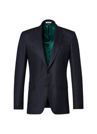 Wool flannel jacket - Navy blue