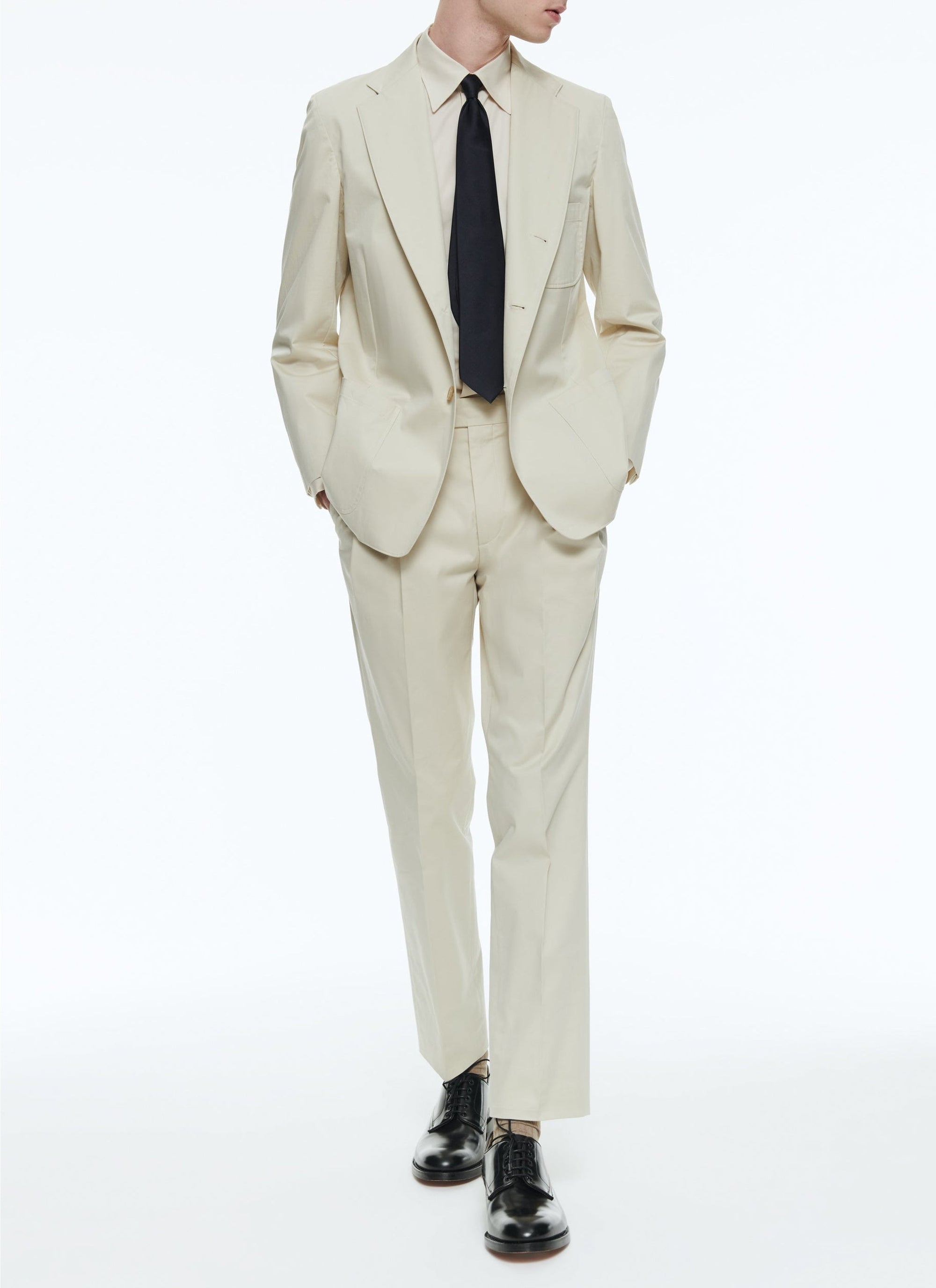 Jacket in cotton gabardine - Natural