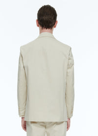 Jacket in cotton gabardine - Natural