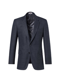 Veste de costume boutonnée et ajustée en laine - Anthracite