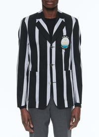 Blazer à rayures et écusson Pont Neuf - Noir