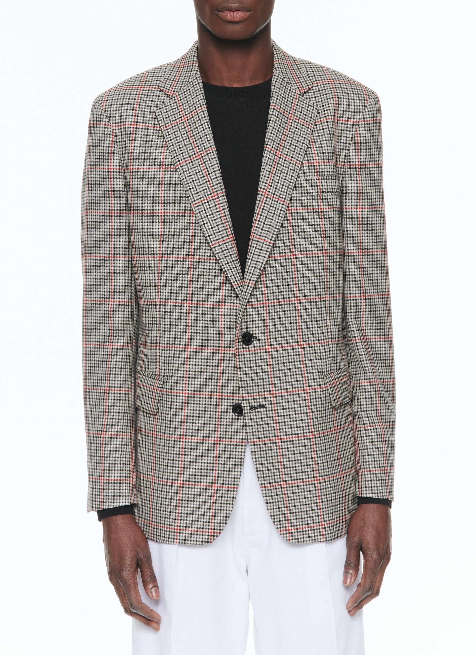 Veste en laine à motif pied de poule - Pied de poule