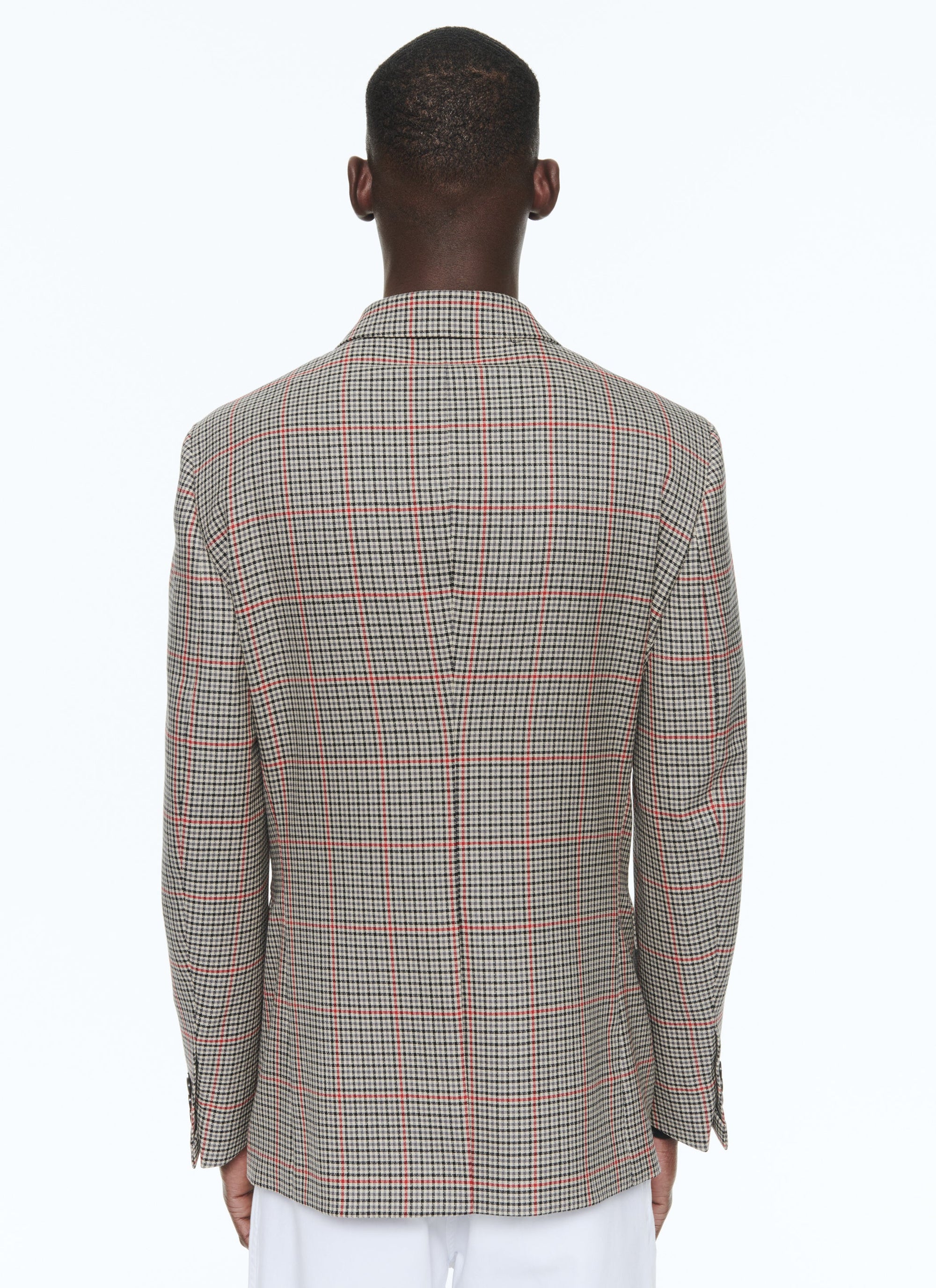 Veste en laine à motif pied de poule - Pied de poule