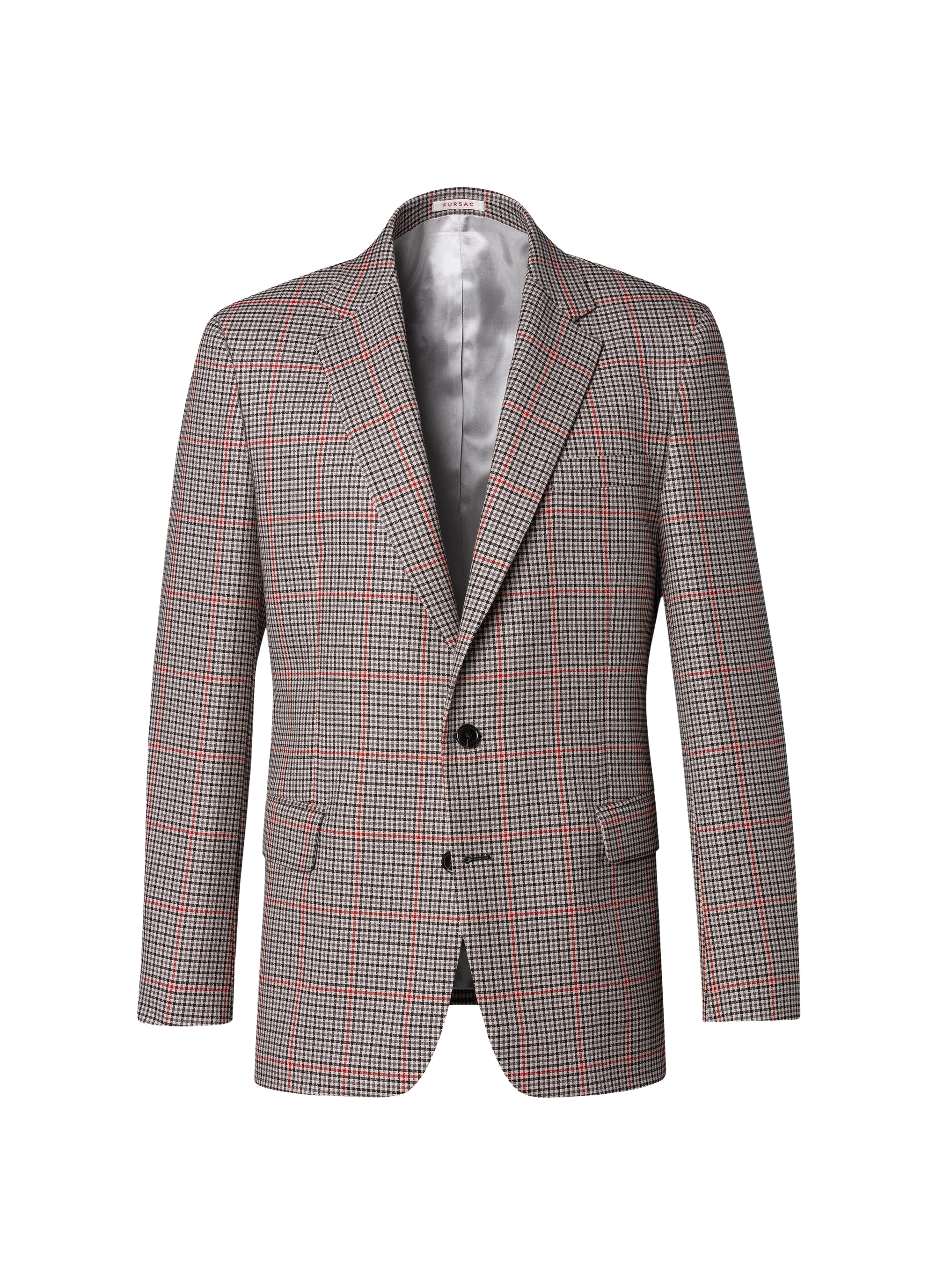 Veste en laine à motif pied de poule - Pied de poule