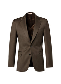 Veste de costume boutonnée et ajustée en laine - Kaki