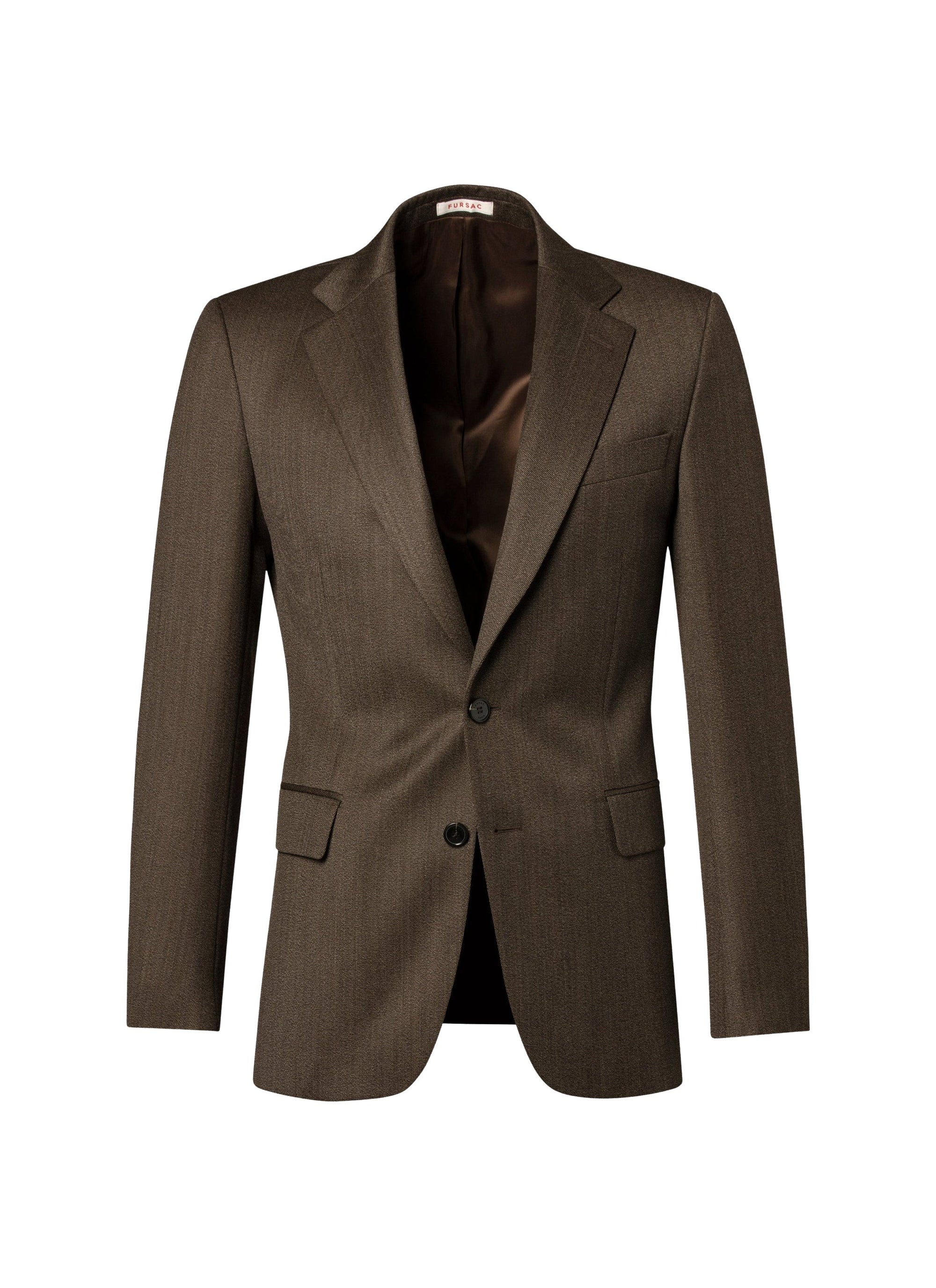 Veste de costume boutonnée et ajustée en laine - Kaki