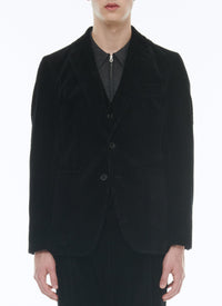 Straight corduroy suit jacket - Black