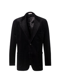 Straight corduroy suit jacket - Black