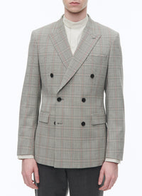 Double-breasted button-down suit jacket - Black & White