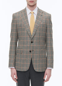 Veste de costume boutonnée et ajustée à motif - Noir & Blanc